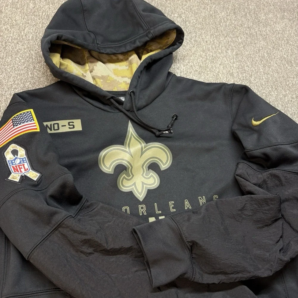 New Orleans‎ Saints Hoodie Salute To Service Nike Dri-Fit Mens M